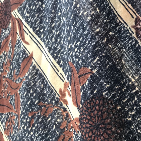 Floral Geometric 70’s Maxi - Vintage Polyester Blend - Picture 8 of 11